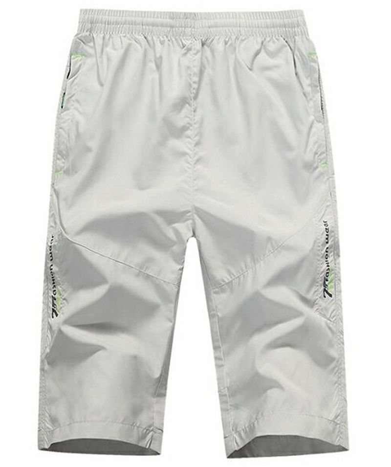 Size 7XL 8XL Men's Sport Pants Quick Dry Breathable 3/4 Capri Pants Male Hiking Cargo Shorts Lightweight Men`s Cropped_voghion.com