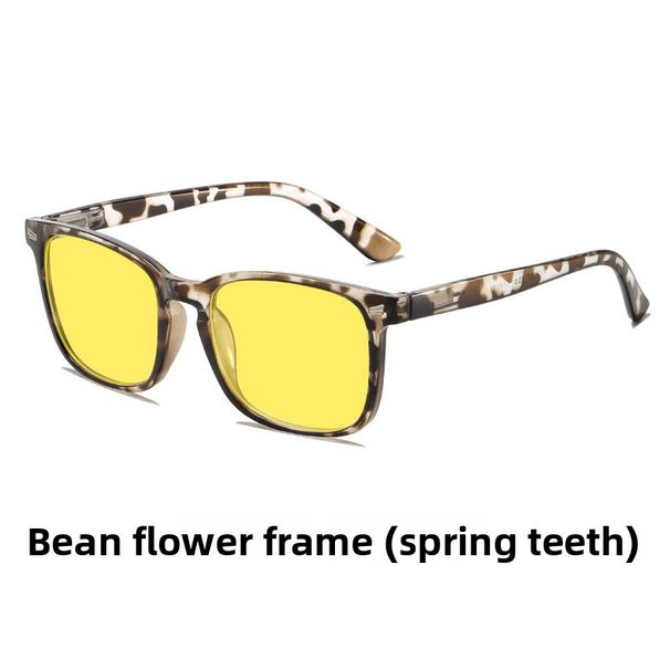 Retro Night Vision Anti-blue Light Yellow Men's And Women's Mobile Phone Flat Glasses Computer Competitive Game Eye Protection Glasses_voghion.com