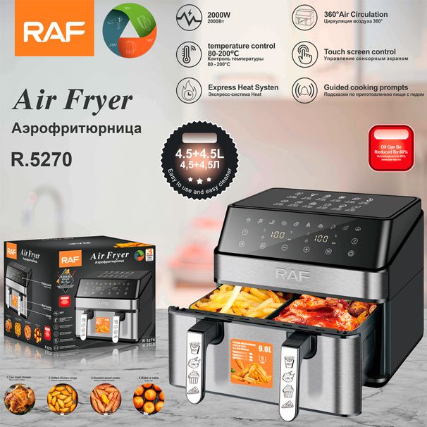 RAF Coss-Bode Ai Double Pot EU Standad Lage Capacity Multi-Function No Oil Touch Sceen 9L Household Electic_voghion.com