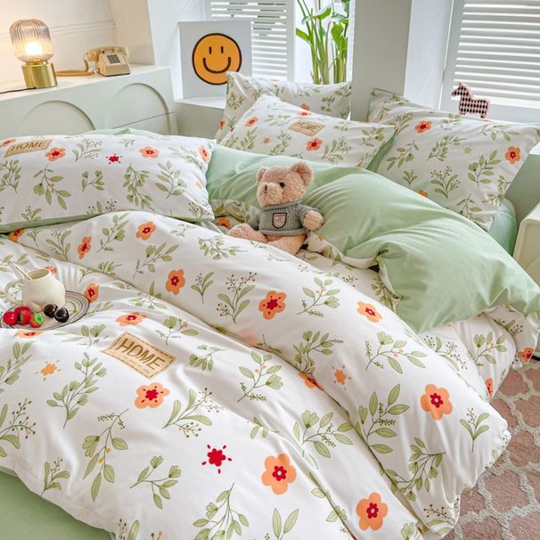 Housse de couette Simple et moderne, 4 pièces, drap de lit Double pour la literie_voghion.com