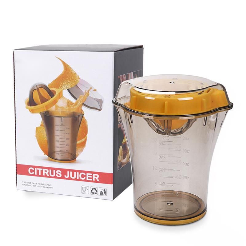 【BPA-Free】Glass Citrus Juicer | 75ml Measuring Marks | Drip-Free Spout | Hand Press Lemon/Orange Extractor | Dishwasher Safe_voghion.com