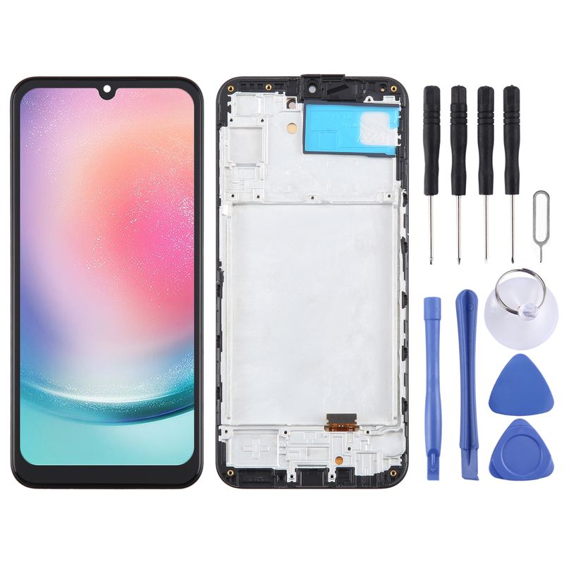 Za Samsung Galaxy A24 SM-A245F 6,36-palčni OLED LCD zaslon za digitalizator, celoten sklop z okvirjem_voghion.com