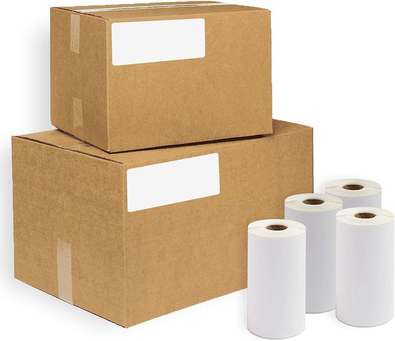 9600 Pack Direct Thermal Labels 4" x 2" 0.75 Core. Self-Adhesive Rolls. Mailing Postage. Printing Paper. Blank for Shipping; barcoding_voghion.com
