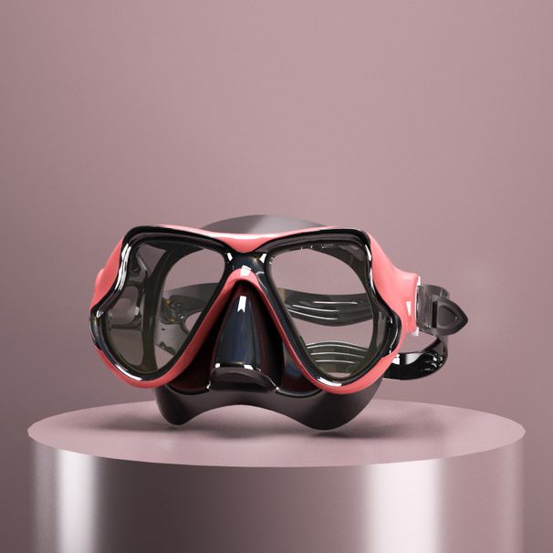 High Definition Schutzbrille, Nasenschutz integrierter Spiegel, komplett trockener Atemschlauch Tauchset, Tauchen bei_voghion.com