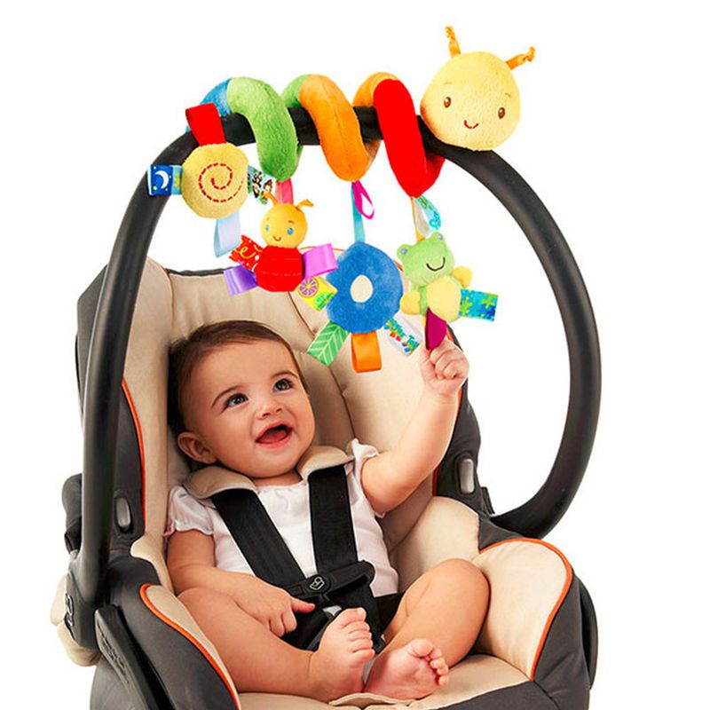 0-6 Monate altes Baby, farbiges Puppenbett, um das Bett gewickelt, hängendes Komfortspielzeug, Sicherheitssitz, Komfortspielzeug, Kinderwagen, Komfortpuppe_voghion.com