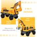 HOMCOM No Power Ride On Excavator Digger Music Light For 2-3 Years Old Yellow_voghion.com