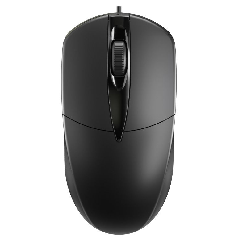 Ergonomic Wired USB Mouse With 4-Way Scroll Wheel – 3-Button 1200DPI Optical Mouse For PC & Laptop (Black)_voghion.com