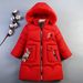 Abbigliamento per bambini Inverno 2024 Nuovo stile coreano Collo di pelliccia grande ispessito Giacca imbottita in cotone per bambini di taglia media e grande_voghion.com