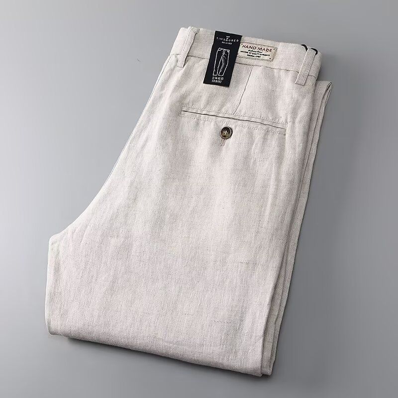 Pantalons d'affaires décontractés polyvalents pour hommes, nouvelle tendance d'été 2025, pantalons de costume amples et droits pour jeunes_voghion.com
