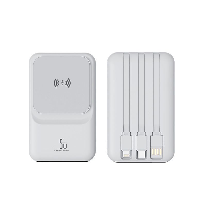 Power Bank magnetico wireless da 10000 mAh - Ricarica rapida PD da 22,5 W con cavo e supporto integrati_voghion.com