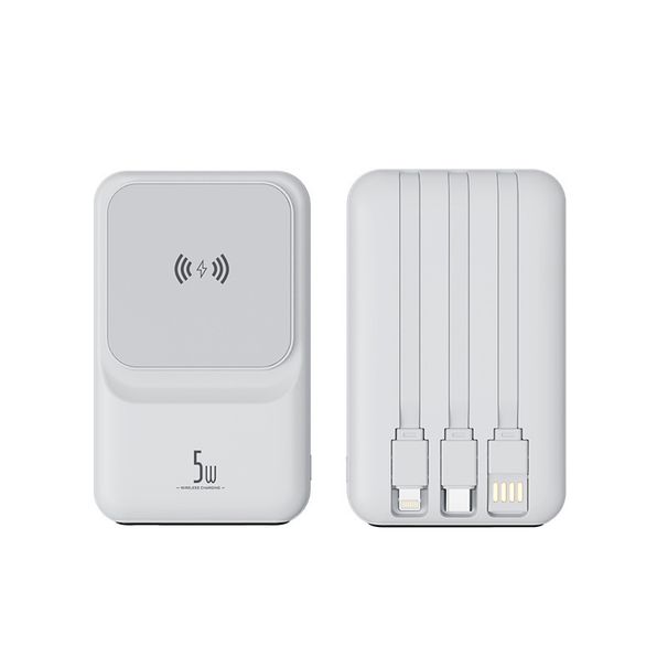 Power Bank magnetico wireless da 10000 mAh - Ricarica rapida PD da 22,5 W con cavo e supporto integrati_voghion.com