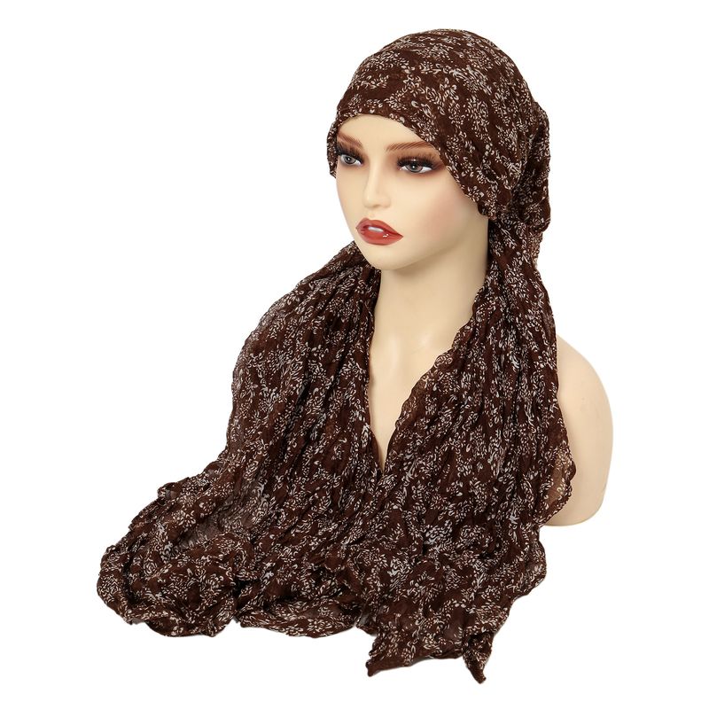 Chapéus femininos novo pequeno lenço floral final pode baotou moda feminina versátil cachecol chapéu pronto em estoque_voghion.com