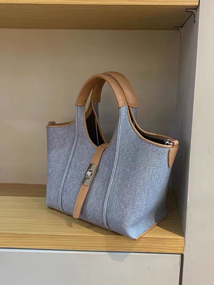 Γυναικεία τσάντα κουβά Καμβάς μεγάλης χωρητικότητας Τσάντα κουβά λαχανικών Τσάντα κουβά Casual Commuter Τσάντα χιαστί_voghion.com