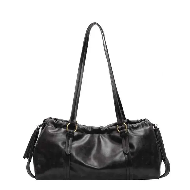 Ženska PU torba, čvrsta, velikog kapaciteta, mekana, dizajnerska, ležerna, torba za ispod pazuha, svestrana, torbica za ramena, C241212_voghion.com