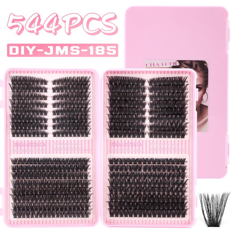 False Eyelashes D Curled Natural Thick Single Cluster Large Capacity False Eyelashes Book 10 18mm Daily Eyelashes_voghion.com