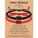 Set di braccialetti intrecciati per coppie di uomini e donne, in corda nera e rossa, intrecciati a mano e regolabili, con scritta "Anima Gemella", in bianco e nero._voghion.com