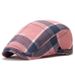 Spring Autumn Colorful Plaid Beret Adjustable Size Art Summer Duck Tongue Men and Women Couple Trendy Hat_voghion.com