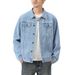 Men's Clothing Plus Size Fashion Washed Heavy Denim Jacket Men's Loose Large Size Autumn New Casual Versatile Lapel Jacket_voghion.com