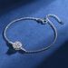 Bracciale S Sterg Sier Starry Double Row D-color Stone per donna, 1 carato Mosang Dia_voghion.com