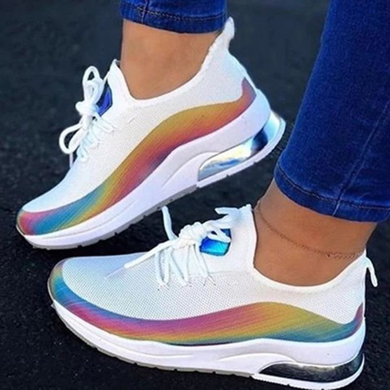 Womens Trainers Mesh Foam Comfy Slip on Shoes for Walking Fitness Gym_voghion.com