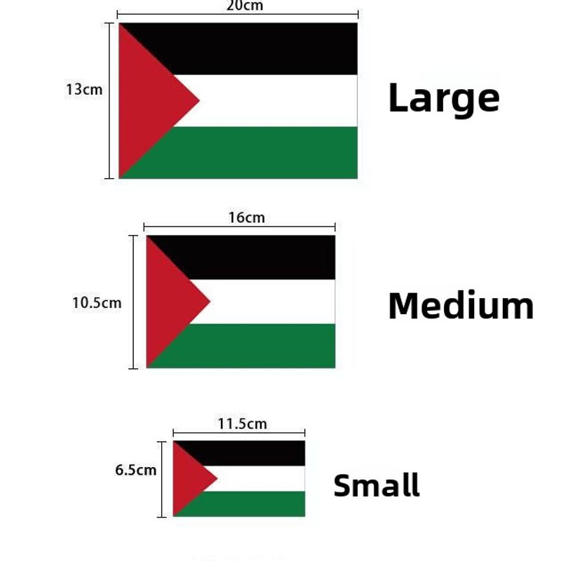 Adhesivo reflectante para el cristal trasero del coche, motocicleta o vehículo eléctrico con la bandera palestina_voghion.com
