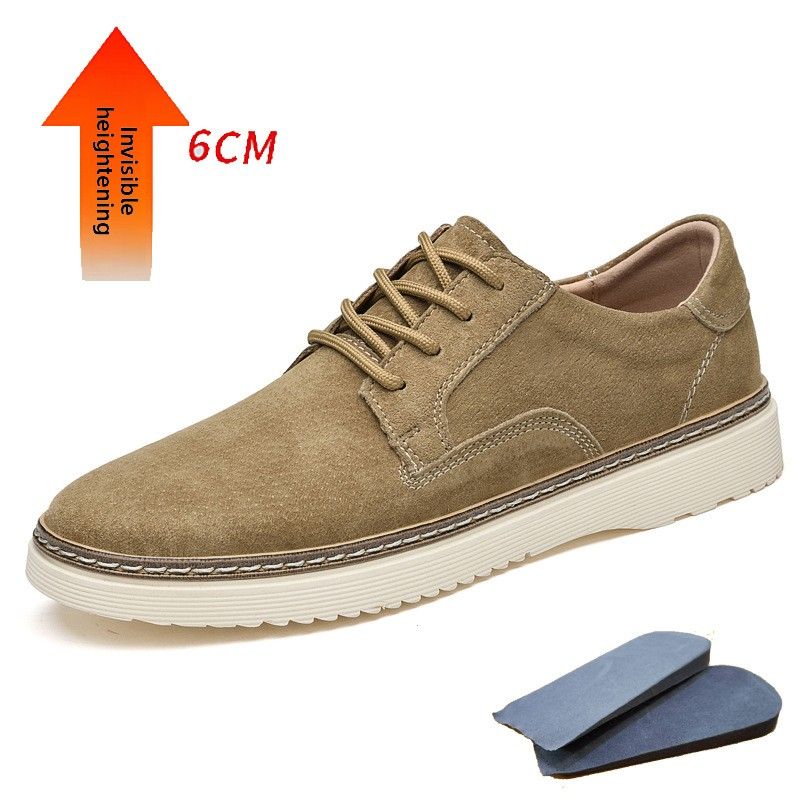 Chaussures japonaises pour hommes, chaussures décontractées, chaussures en cuir, chaussures à semelles rehaussantes._voghion.com
