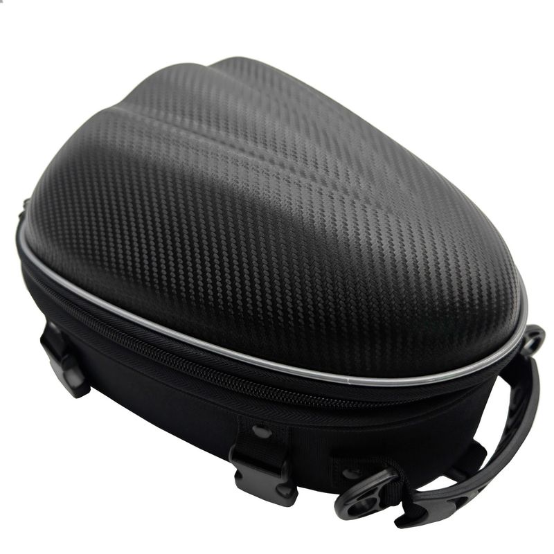 Motorcycle Bag Large Capacity Waterproof Reflective Rear Seat Bags Carbon Fiber Pattern Moto Rainproof Saddle Bag Tail Bag Back Motorcycle Trunk_voghion.com
