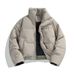 American Style Short Cotton Jacket For Men Winter Stand Collar Coat Trendy Brand Feel_voghion.com