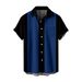 Camicia casual a maniche corte da uomo semplice con stampa digitale 20233D_voghion.com