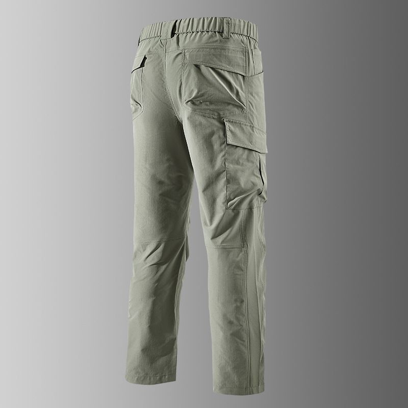 Pantalones tácticos casuales de verano para hombre: pantalones cargo ligeros y transpirables de algodón con estampado de camuflaje para exteriores y ropa de calle._voghion.com