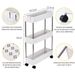Carrello portaoggetti scorrevole per cucina, bagno, 3 ripiani, mobile, organizer, torre, scaffale ..._voghion.com