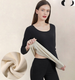 Completo intimo termico per uomo e donna, autunno e inverno, foderato in pile, seta, girocollo, mutandoni lunghi, termoisolante_voghion.com