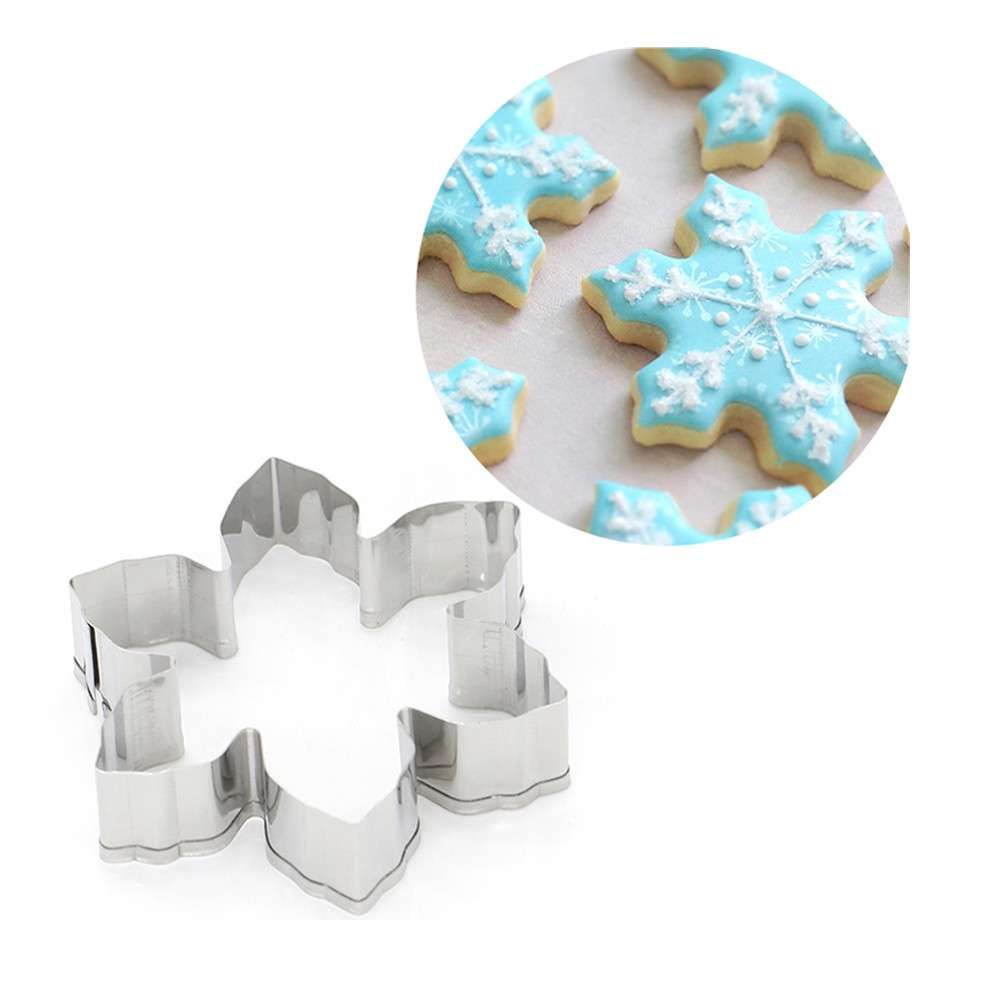 10Pcs 3D Stainless Steel Christmas Cookie Cutter Mold Bakeware Gingerbread Baking Snowflake Biscuit Fondant Cutter Kitchen Accessorie_voghion.com