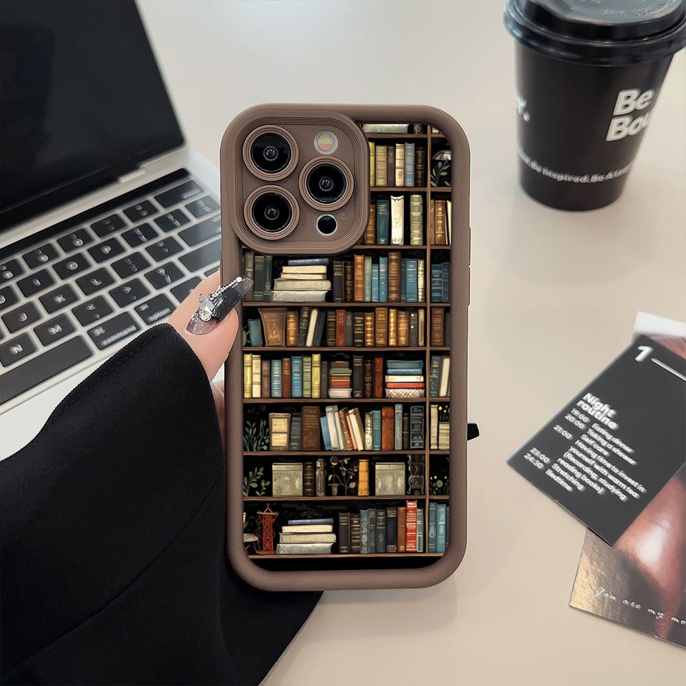 Book Shelf Creative Pattern Phone Case For Xiaomi 13 12 11 Lite 14 14T 13T 12T Poco X7 F6 F5 X6 X5 X3 M6 Pro F3 Soft Candy Cover_voghion.com