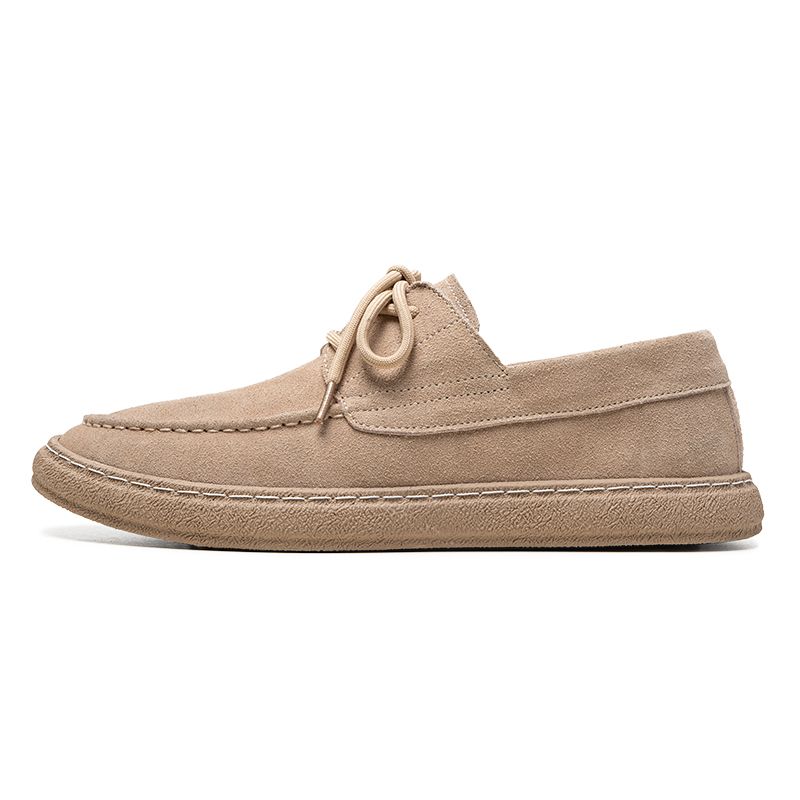 Ensfarvede håndlavede retro ruskindssko_voghion.com