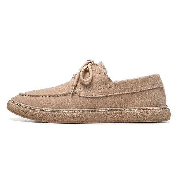 Ensfarvede håndlavede retro ruskindssko_voghion.com