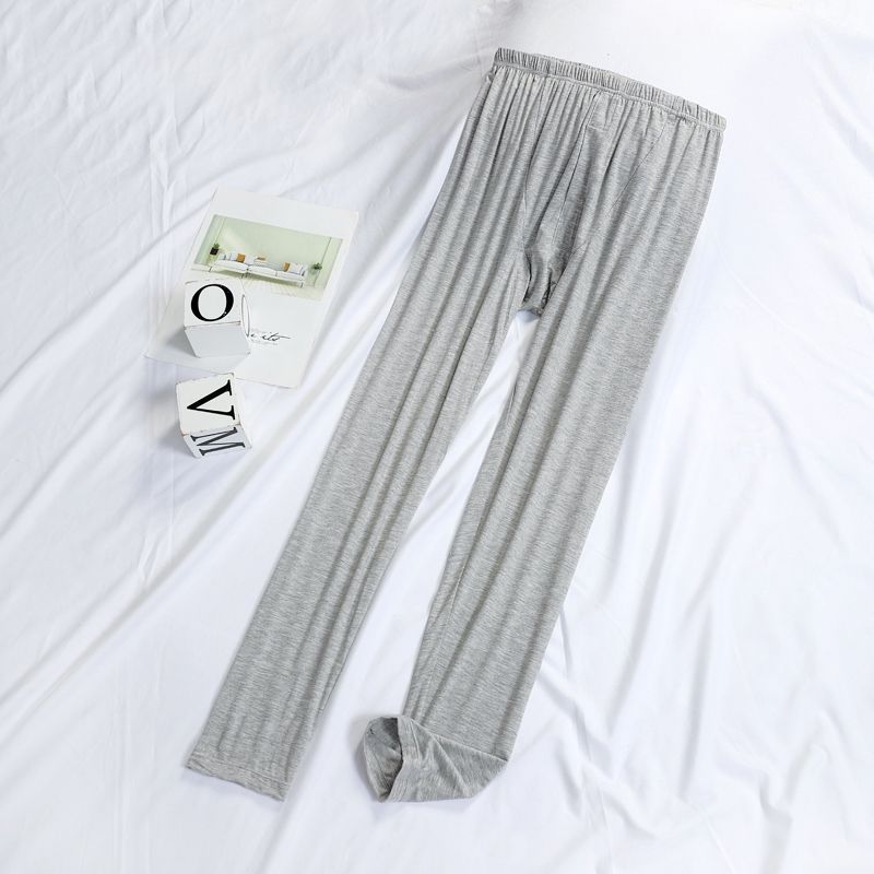 Męskie Modalne Pojedyncze Wiosna/Lato Cienkie Silm Plus Size Elastyczne Leginsy Kompresyjne Spodnie Pama Home Długie Kalesony_voghion.com