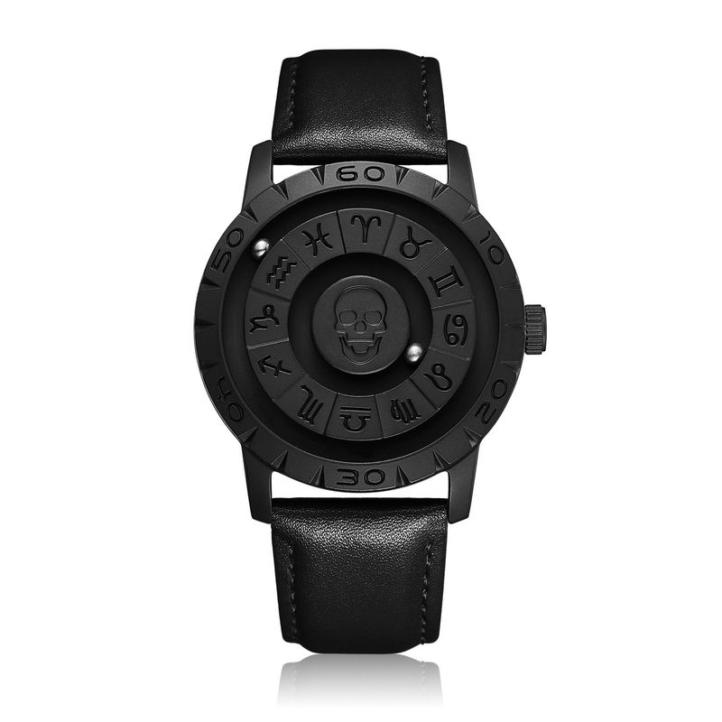 Magnetic Levitation Skull Bead Men's Multifunctional Quartz Watch - Unique Floating Design, Durable & Stylish Men's Multifunctional Quartz Watch_voghion.com