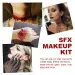 SFX Makeup Kit Ar Voks Scene Sår Hud Fest Blod Ar Maling Halloween Specialeffekter Makeup Sæt_voghion.com