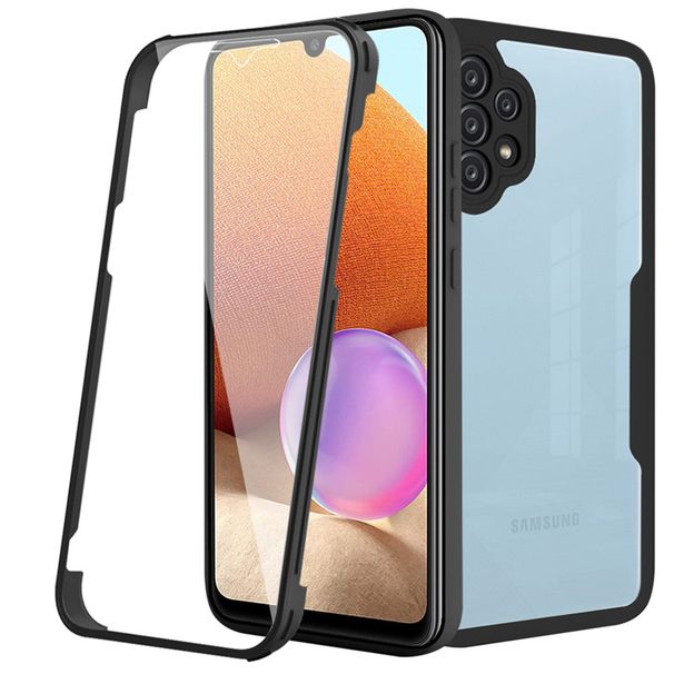 Copertura completa Cassa Del Telefono Per Samsung Galaxy A33 A53 A73 A52 A72 A32 A22 A12 A13 Lte M52 5G Trasparente 2 in 1 Anteriore + Posteriore_voghion.com