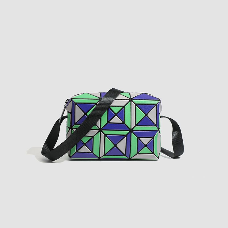 Borsa a tracolla piccola quadrata con tracolla singola, alla moda, colorata, geometrica, trapuntata, nuova, estiva, versatile, per donna_voghion.com