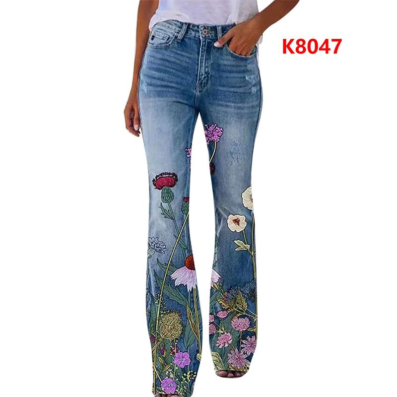 Women's clothing imitation jeans Fashion casual trousers thin jeans_voghion.com