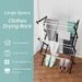 1set, Metal Clothes Rack, Pre Assembled Clothes Rack, Expandable Laundry Drying Rack, Towel Rack For Indoor And Outdoor Use_voghion.com