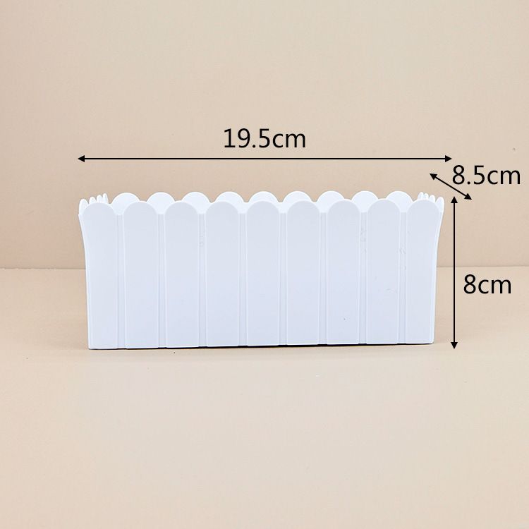 Domácí nábytek Plastový plotový květináč obdélníkový plotový květináč domácí květináč otvor zdarma zaoblený rohový květináč rostlina čtvercový květináč sukulentní květináč_voghion.com