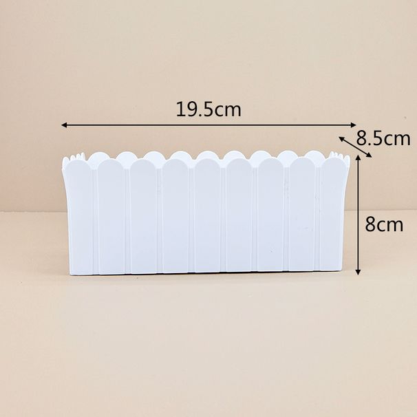 Domácí nábytek Plastový plotový květináč obdélníkový plotový květináč domácí květináč otvor zdarma zaoblený rohový květináč rostlina čtvercový květináč sukulentní květináč_voghion.com