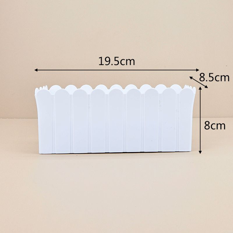 Home Furniture Plastic fence flower pot rectangular fence pot home flower pot hole free rounded corner flower pot plant square pot succulent pot_voghion.com