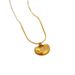 【Acciaio al titanio a corpo intero】 Collana in vero oro con fornace eolica minimalista personalizzata Fuzi Yuanbao da donna, maglia INS rossa_voghion.com