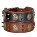 Beirui Durable Leather Collar Brown_voghion.com