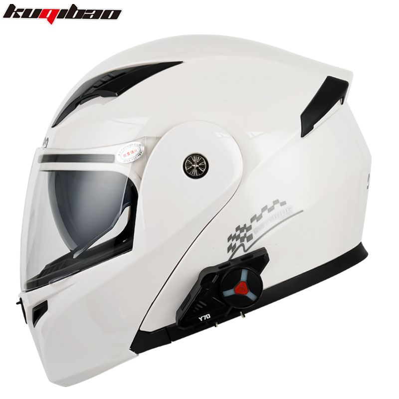Dual Visor Modular Motorcycle Helmet With Bluetooth & Long Battery Life - ABS Shell, 3C Certified, Multiple Colors & Sizes (M-XXL)​_voghion.com