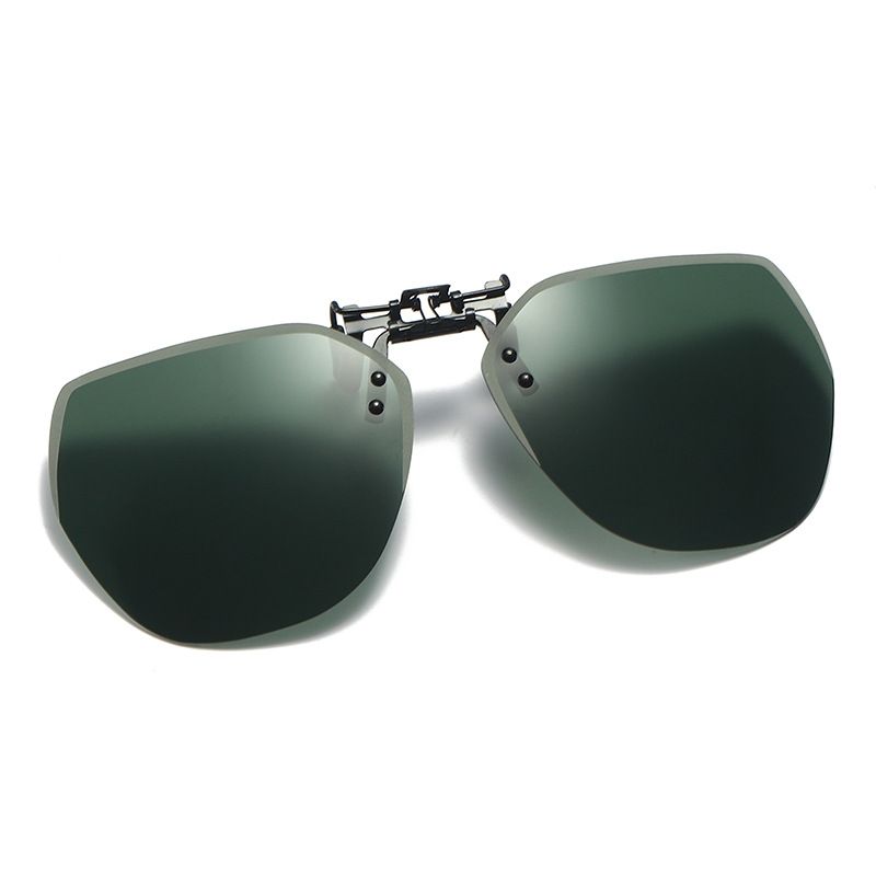 Fashion Fashion Oversized Polarized Clip-on Sunglasses Men Frameless Filter UV400 Protection Polygon Eyewear Clip Lens Sun Glasses_voghion.com
